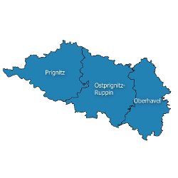 Karte der Planungsregion Prignitz-Oberhavel
