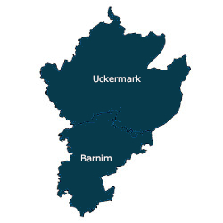 Karte der Planungsregion Uckermark-Barnim